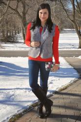 {outfit} The Super Bright Red Sweater