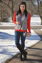 {outfit} The Super Bright Red Sweater