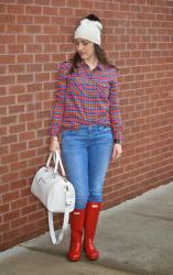 PLAID LOVE AND HUNTER BOOTS