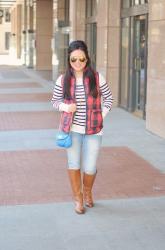 Buffalo plaid vest and NOLA Recap