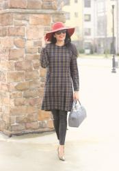 Lookbook: Plaid Coat, Floppy Wool Hat & Kate Spade 'Pippa'