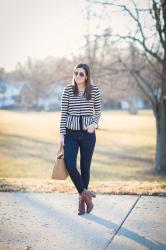 Stripes & Gold Accents