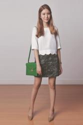 (Topshop top, Jeanasis skirt, Kate Spade Saturday bag, The SM...