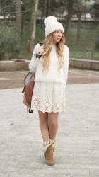 outfit inverno: total white