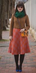 High waist winter skirt