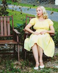 Lemon Yellow Gingham Playsuit by GracefullyVintage!