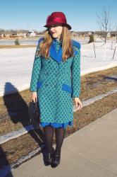 Outfit: Vintage Green and Blue Suit