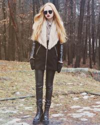 Biker outfit.