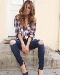 plaid and denim