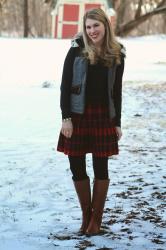 Plaid Skirt and Vest