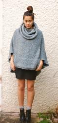 Grey poncho
