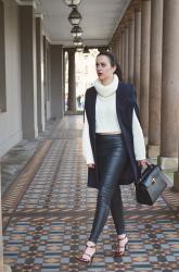 Chunky Cream Roll Neck / Leather Trousers / Davidoff ICON Collection Preview