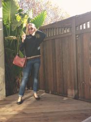 Beaded sweater & FUN FASHION FRIDAY LINK UP!