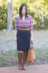Plaid Button Up for Cooler Weather - 6 Ways