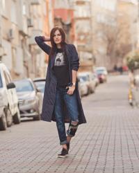 PANDA T-SHIRT & DUSTER COAT