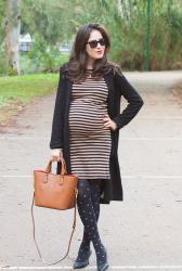 pregnancy outfit in black & brown / אאוטפיט הריון בשחור וחום