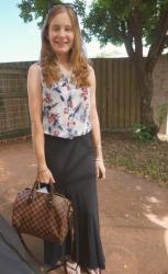 Black Skirts, LV Damier Speedy Bandouliere and Style Challenges