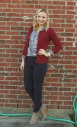 pinspired style: navy + maroon