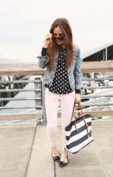 pink and navy.