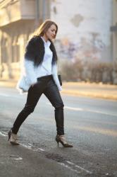 Degradé Faux Fur Coat// streetstyle 