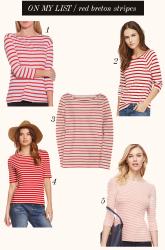 on my list | red breton stripes