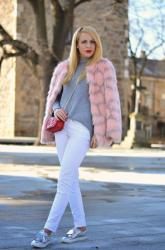 White and a silver shade