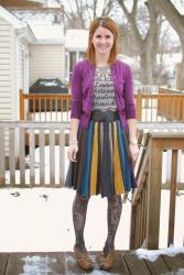 Colorful Sweater Skirt