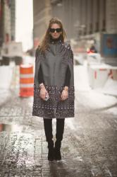 The embellished cape: seventh look from NYFW