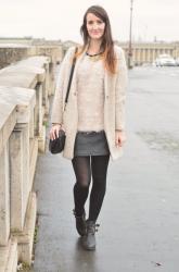 Pull doudou et cuir