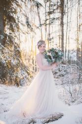 snow goddess alaskan bridal shoot