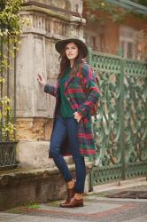 OVERSIZE TARTAN COAT AND THANK YOU NOTE