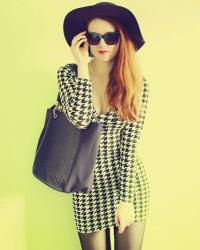 Houndstooth dress