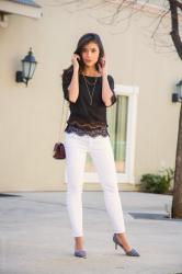 What to Wear with White Jeans – A Dressed Up Look