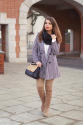 HIGH!FIVE || FEBRUARY || HOUNDSTOOTH COAT & BEIGE DETAILS