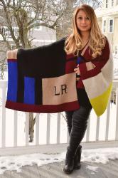 *DIY knit burberry blanket poncho*