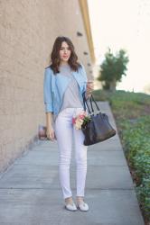 LIGHT BLUE MOTO JACKET