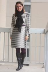 Black and White Stripes with Colored Tights
