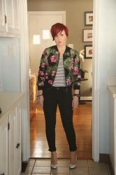 Cute Outfit of the Day: Palm Print Jacket