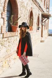 RED DRESS & CAPE