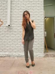 OUTFIT :: Checkered Printed Work Wear