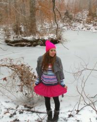 Snow Day :: Fair Isle & Pop of Pink