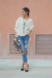 Le pull à franges