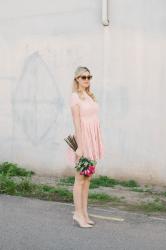 Valentines Day Pink Lace Dress