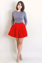 Tomato Red Skirt