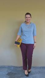 Mustard + Grey + Burgundy