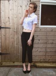 Smart trousers & cropped shirt
