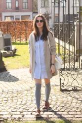 Spencer Hastings inspired: shirt dress, Polette sunglasses