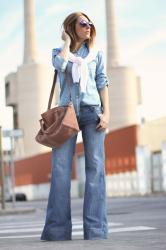 DENIM TOTAL LOOK | DOTS AND FLARE JEANS
