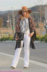 White flare jeans!