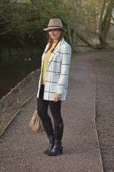Styling My Window Pane Check Coat Another Way | With Yellow, Black and Taupe